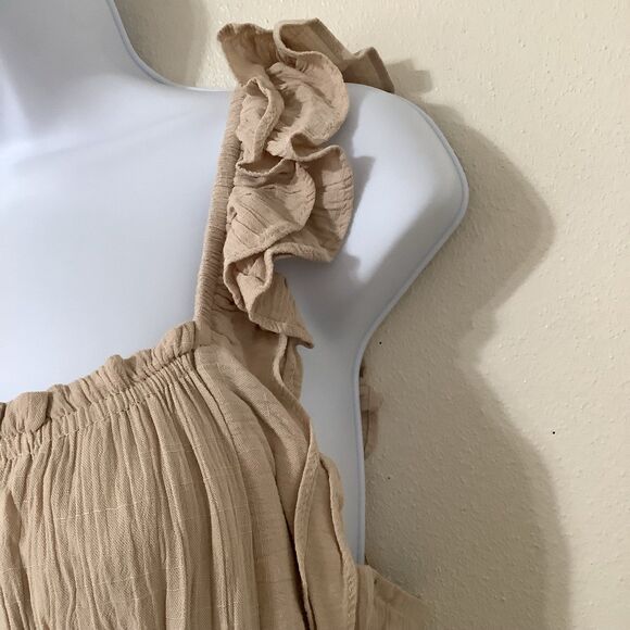 The Post Tiered Feminine Romantic Cottagecore Ruffle Babydoll Fairy Mini Dress L - Picture 5 of 12